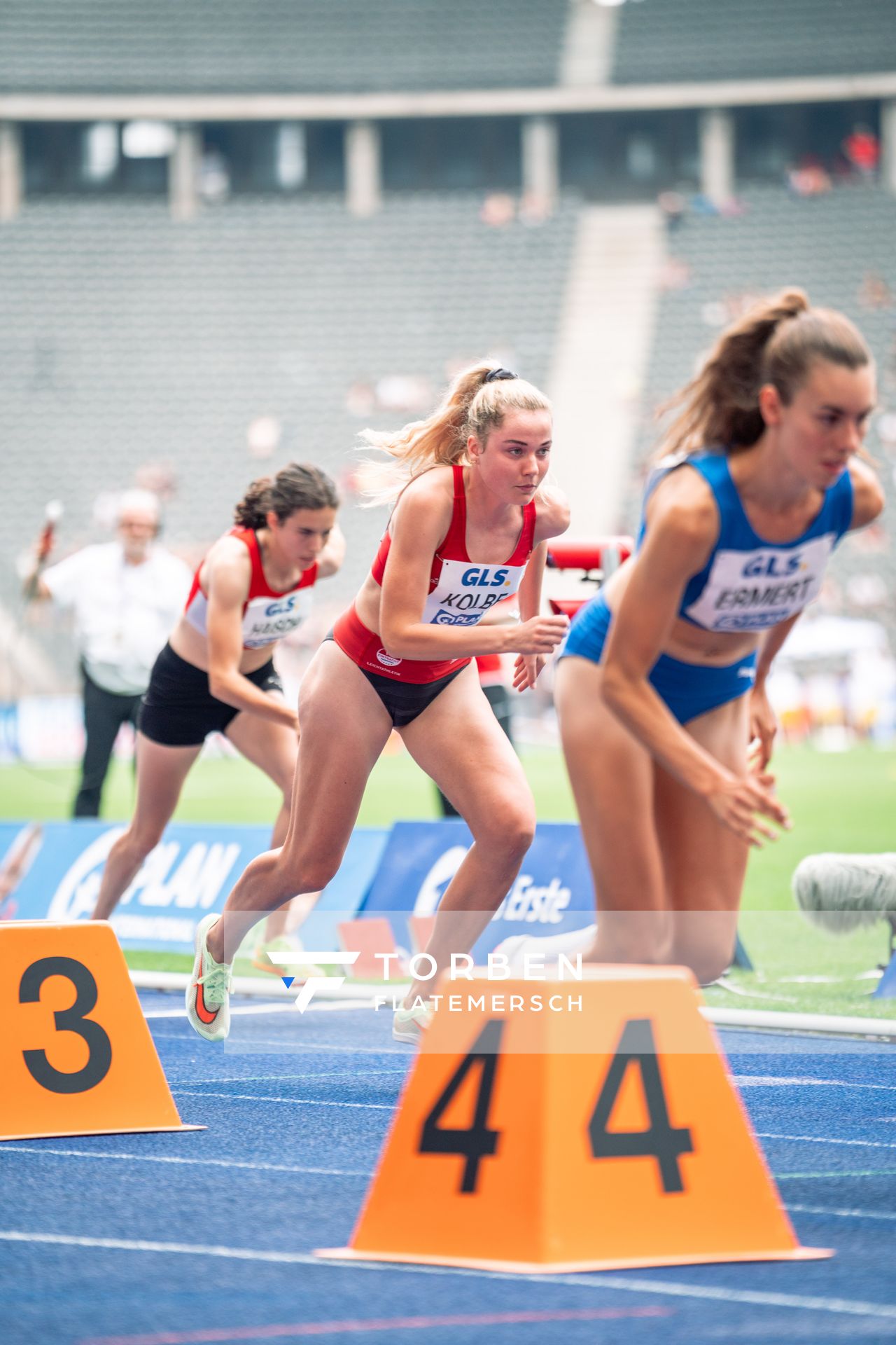 Smilla Kolbe (VfL Eintracht Hannover) ueber 800m waehrend der deutschen Leichtathletik-Meisterschaften im Olympiastadion am 25.06.2022 in Berlin